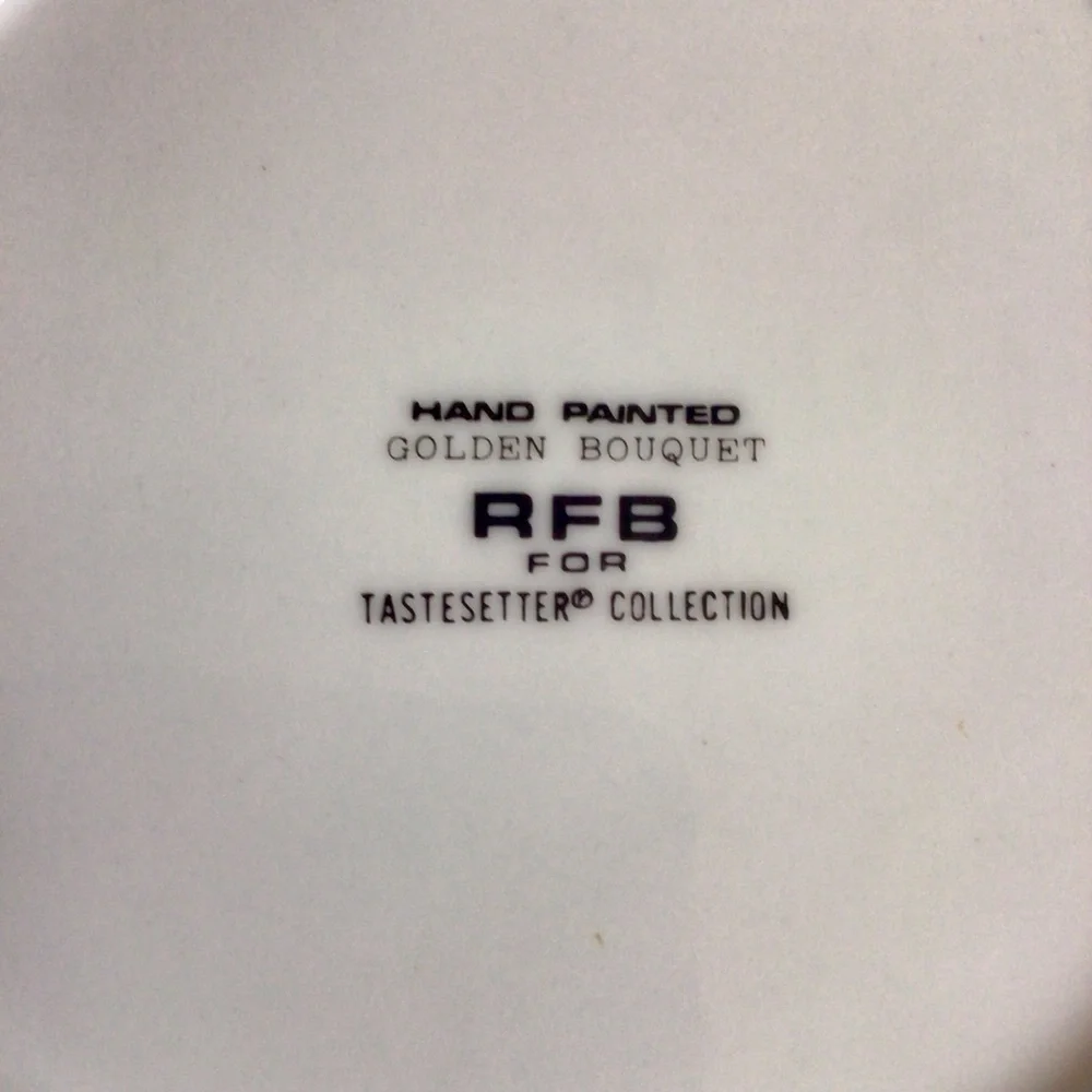 Vintage RFB for Tastesetter Golden Bouquet Plates - Set of 2